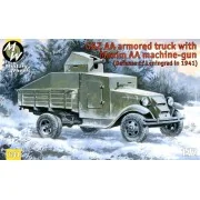 GAZ AA armored truck with Maxim AA gun, 1/72 - Military Wheels MW7244