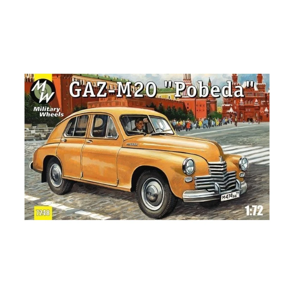 GAZ-M20 Pobeda Soviet car, 1/72 - Military Wheels MW7248 GAZ-M20 Pobeda Soviet car, 1/72 - Military Wheels MW7248