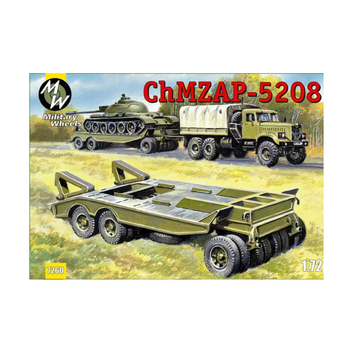 ChMZAP-5208 trailer, 1/72 - Military Wheels MW7260