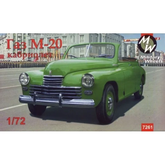 GAZ-M20 Pobeda cabriolet, Soviet car, 1/72 - Military Wheels MW7261 GAZ-M20 Pobeda cabriolet, Soviet car, 1/72 - Military Wheels MW7261