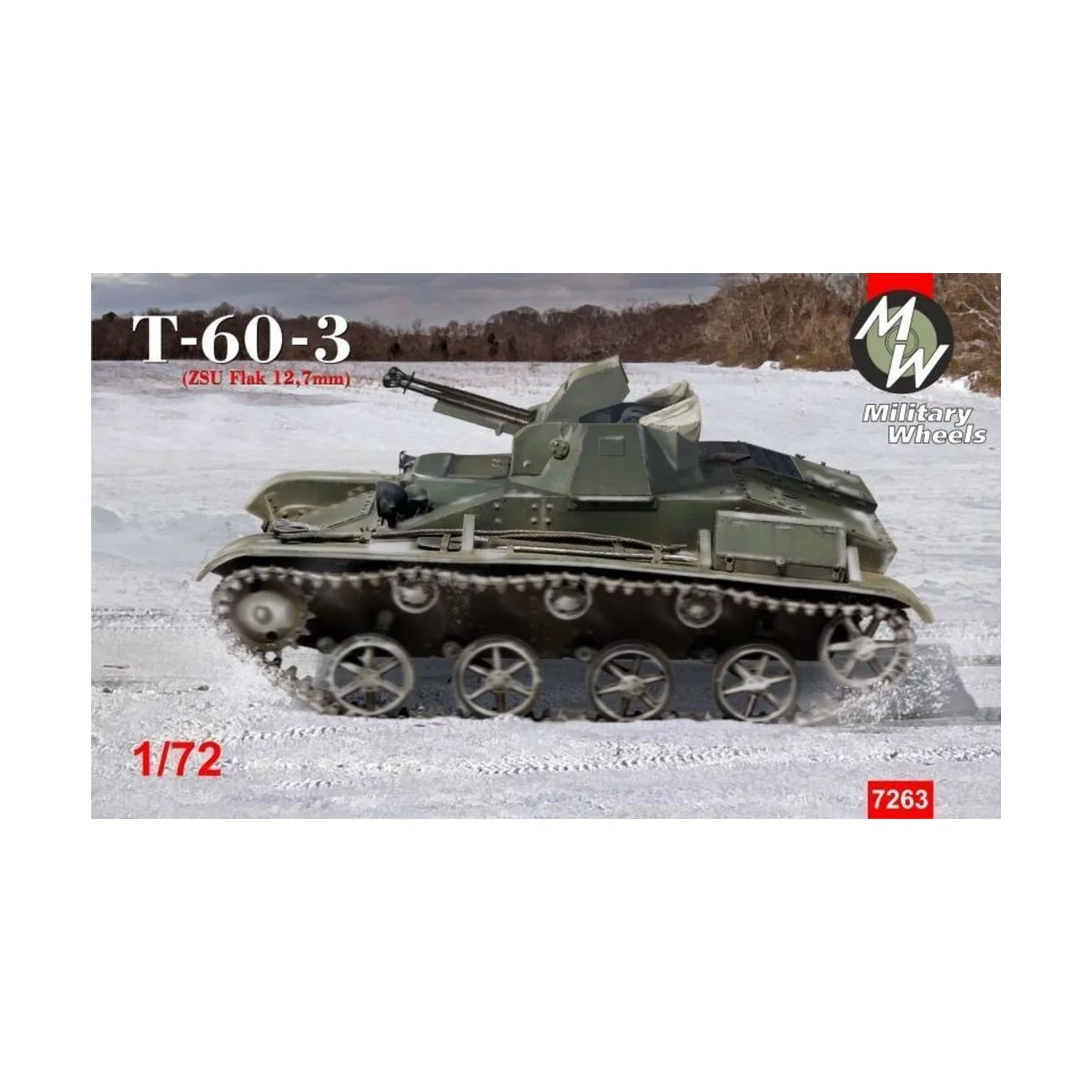 T-60-3 (ZSU Flak 12, 7 mm), 1/72 - Military Wheels MW7263 T-60-3 (ZSU Flak 12, 7 mm), 1/72 - Military Wheels MW7263