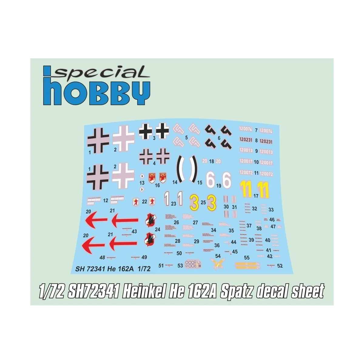 Heinkel He 162 Spatz, 1/72 - Special Hobby 100-SH72341 Heinkel He 162 Spatz, 1/72 - Special Hobby 100-SH72341