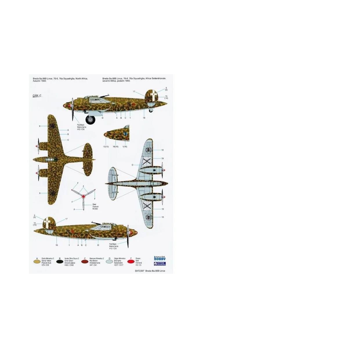 Breda Ba.88B Lince, 1/72 - Special Hobby 100-SH72397 Breda Ba.88B Lince, 1/72 - Special Hobby 100-SH72397