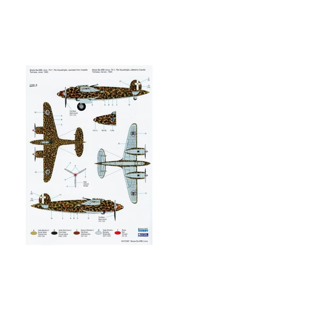 Breda Ba.88B Lince, 1/72 - Special Hobby 100-SH72397 Breda Ba.88B Lince, 1/72 - Special Hobby 100-SH72397