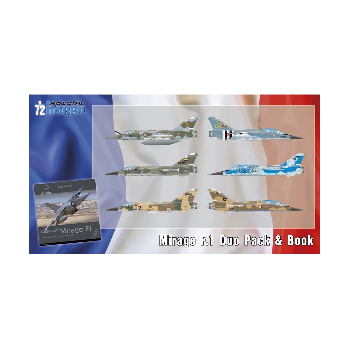 Mirage F.1 Duo Pack & Book, 1/72 - Special Hobby 100-SH72414 Mirage F.1 Duo Pack & Book, 1/72 - Special Hobby 100-SH72414