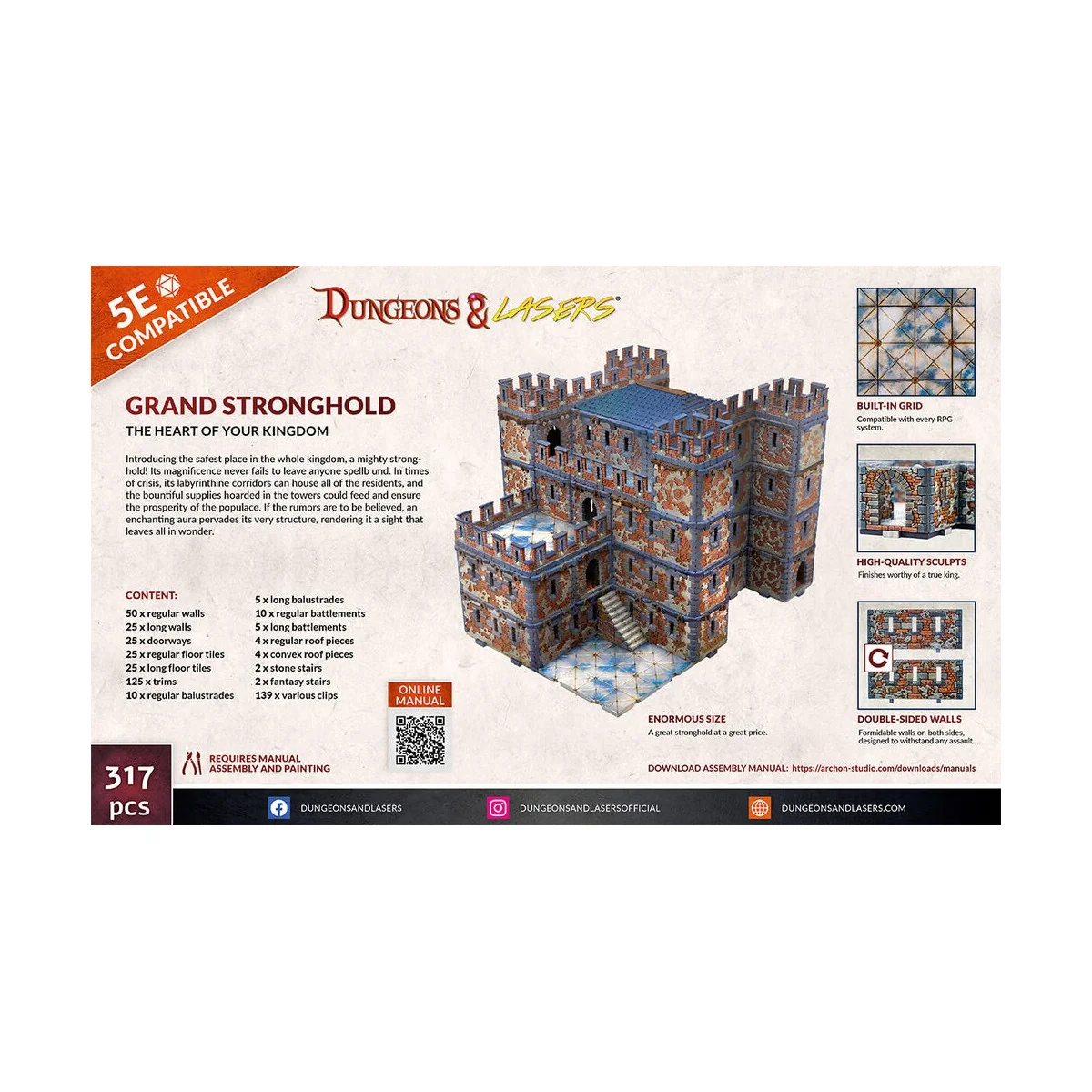 Dungeons & Lasers Starter Set: GRAND STRONGHOLD - Archon Studio DNL...