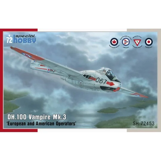 DH.100 Vampire Mk.3 European and American Operators, 1/72 - Special...