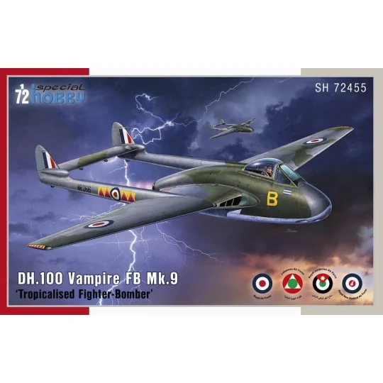 DH.100 Vampire FB.Mk.9 Tropicalised Fighter-Bomber, 1/72 - Special ... DH.100 Vampire FB.Mk.9 Tropicalised Fighter-Bomber, 1/72 - Special ...