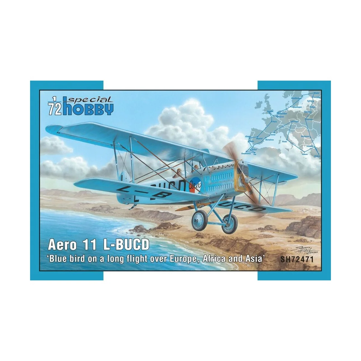 Blue bird on a long flyight over Europe, Africa and Asia (Aero 11 L... Blue bird on a long flyight over Europe, Africa and Asia (Aero 11 L...