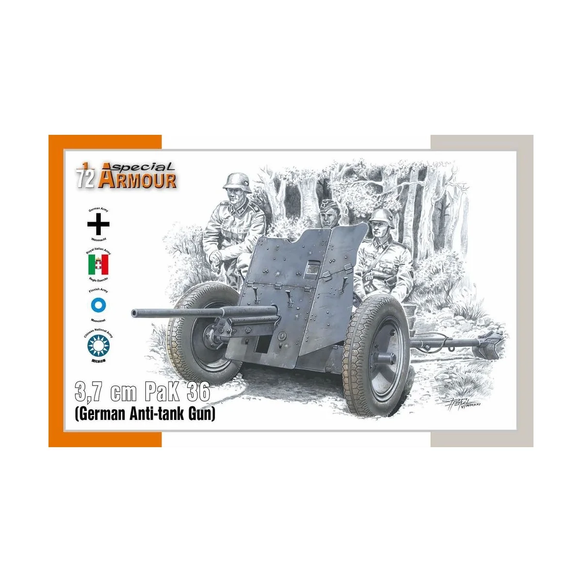 3,7 cm PaK 36 German Anti-tank Gun - Special Hobby 100-SA72024