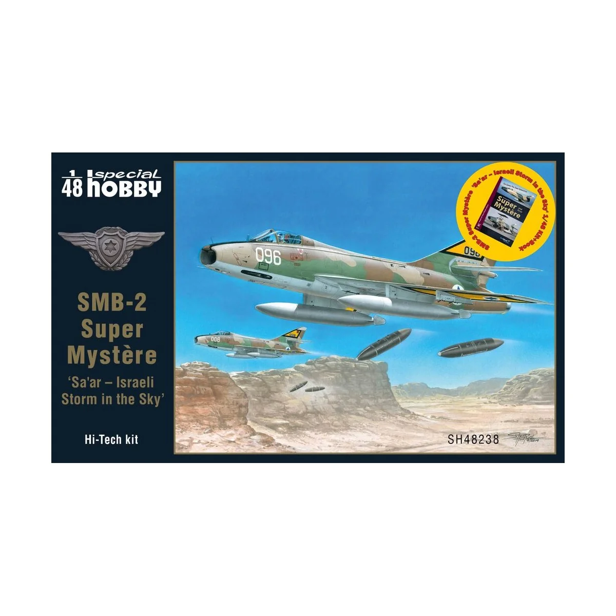 SMB-2 Super Mystère 'Sa’ar – Israeli Storm in the Sky' 1/48 Kit+Boo...