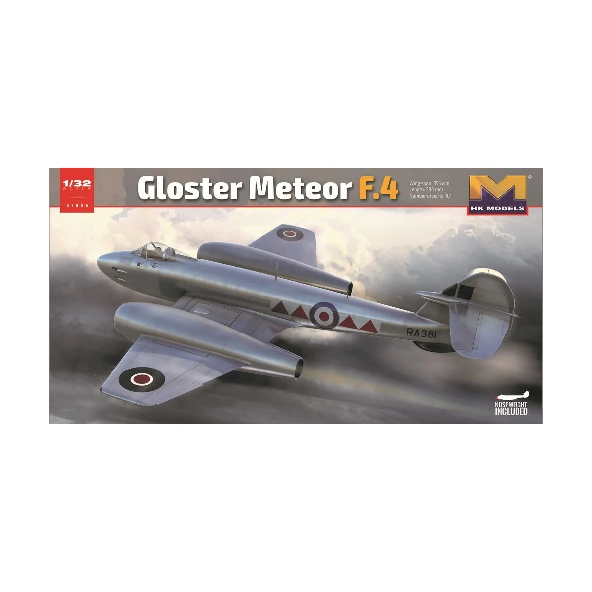 Gloster Meteor F.4, 1/32 - HongKong Model 01E06 Gloster Meteor F.4, 1/32 - HongKong Model 01E06