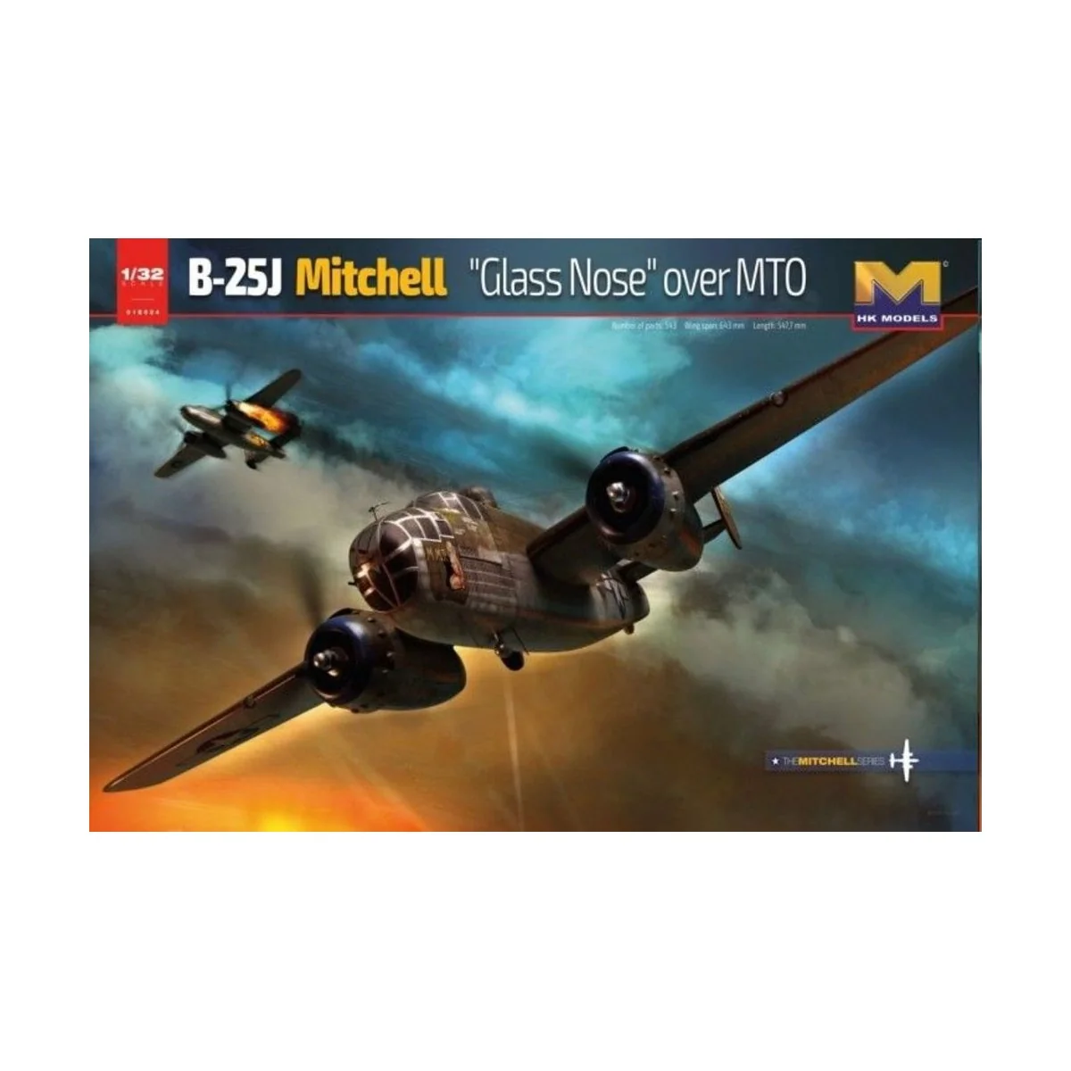 B-25J Mitchell Glass Nose over MTO - HongKong Model 01E024