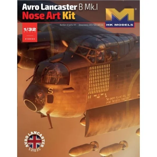Avro Lancaster B. Mk. I Nose Art Kit, 1/32 - HongKong Model 01E033 Avro Lancaster B. Mk. I Nose Art Kit, 1/32 - HongKong Model 01E033