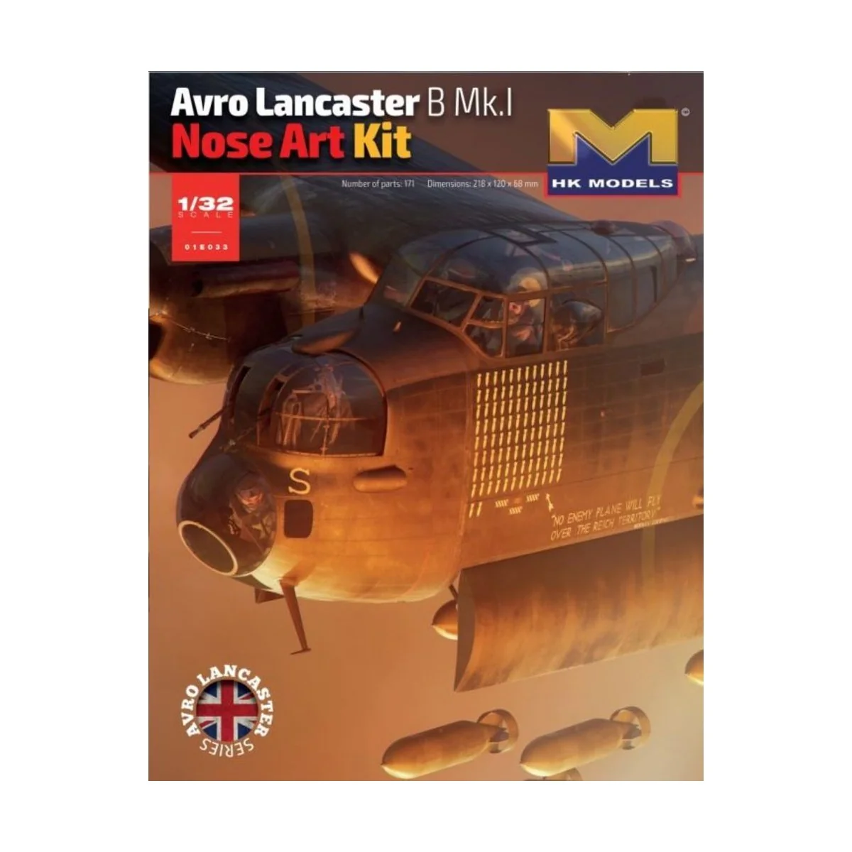 Avro Lancaster B. Mk. I Nose Art Kit, 1/32 - HongKong Model 01E033 Avro Lancaster B. Mk. I Nose Art Kit, 1/32 - HongKong Model 01E033
