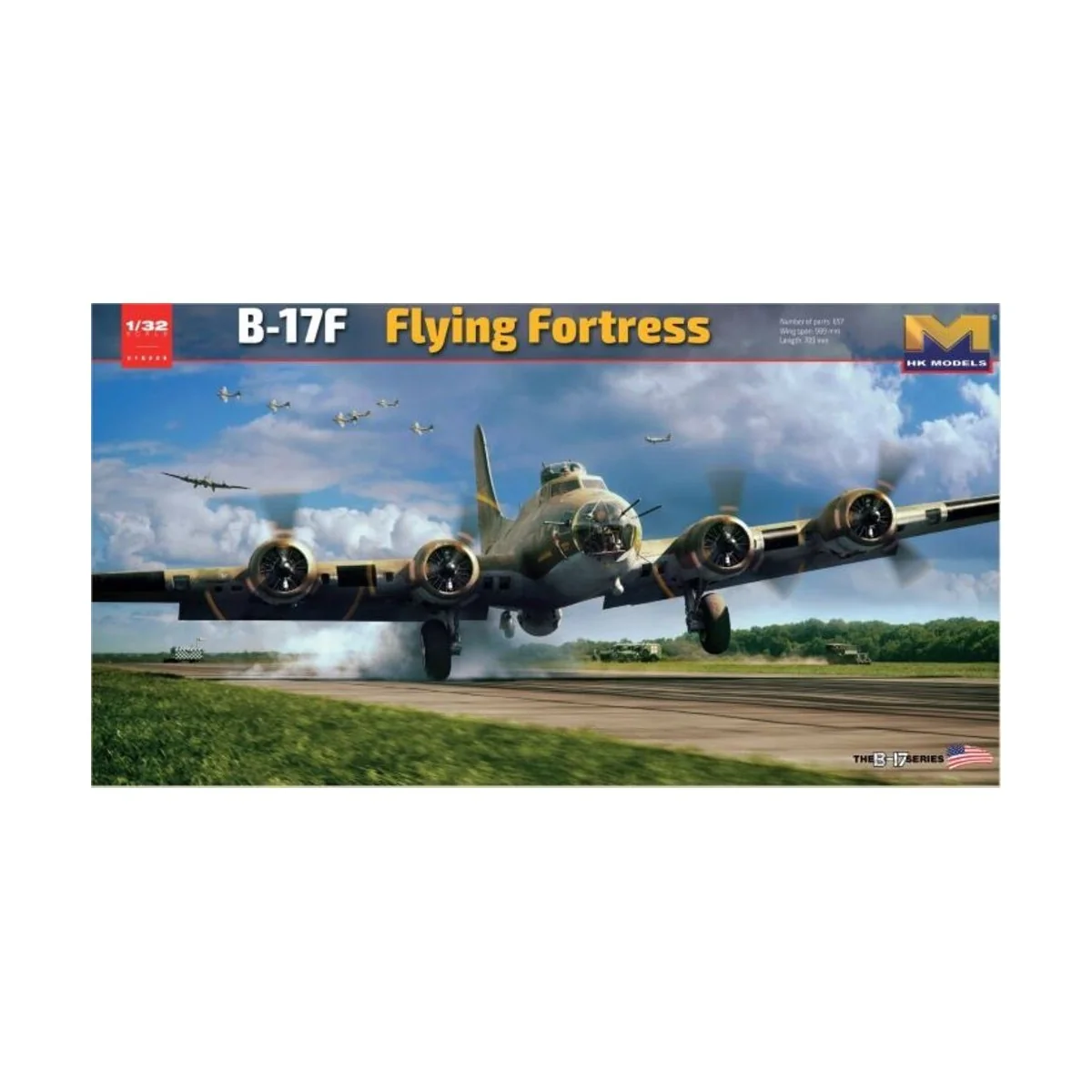B-17F flying fortress F version, 1/32 - HongKong Model HKM01E029
