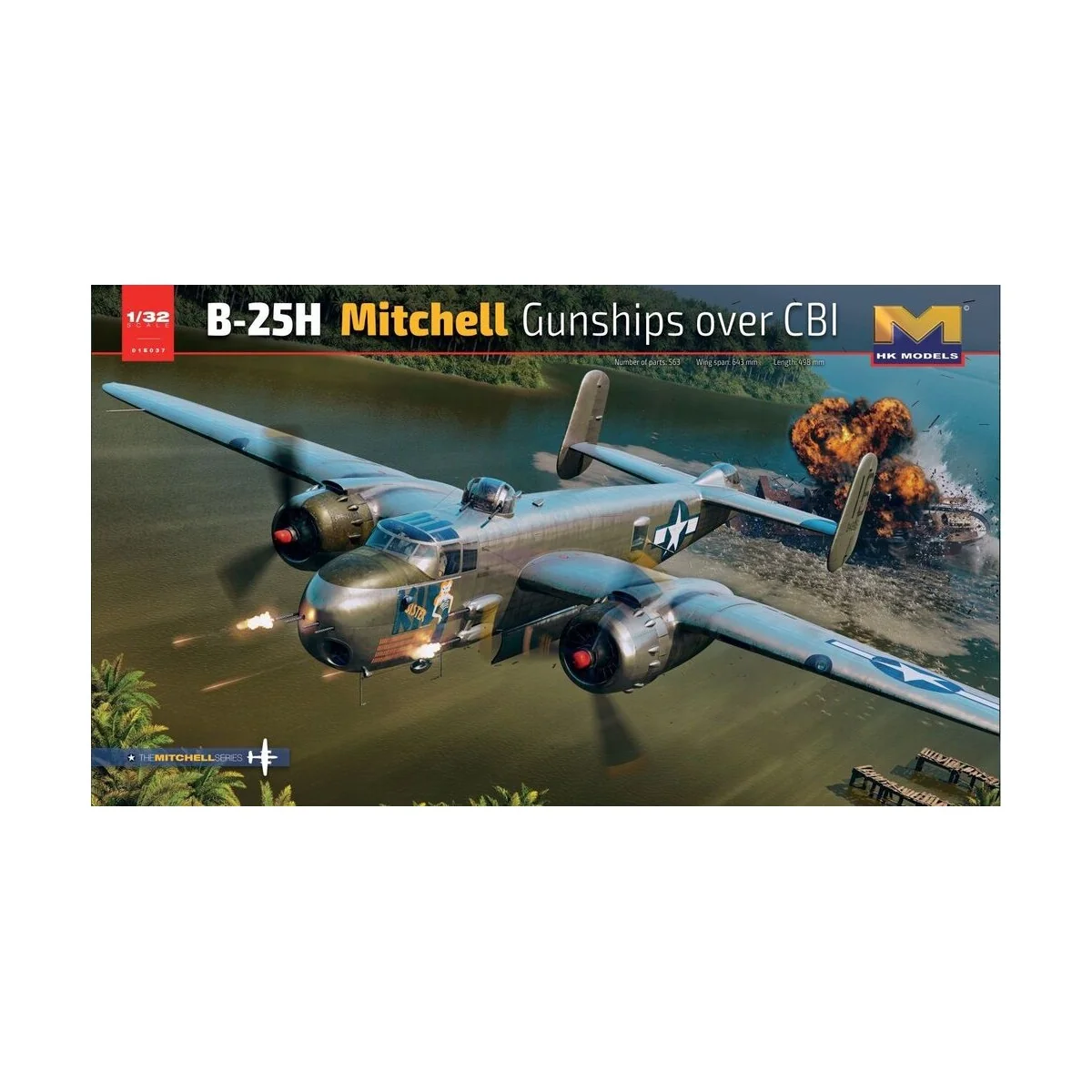 B-25H Mitchell Gunship Over CBI - HongKong Model HKM01E037