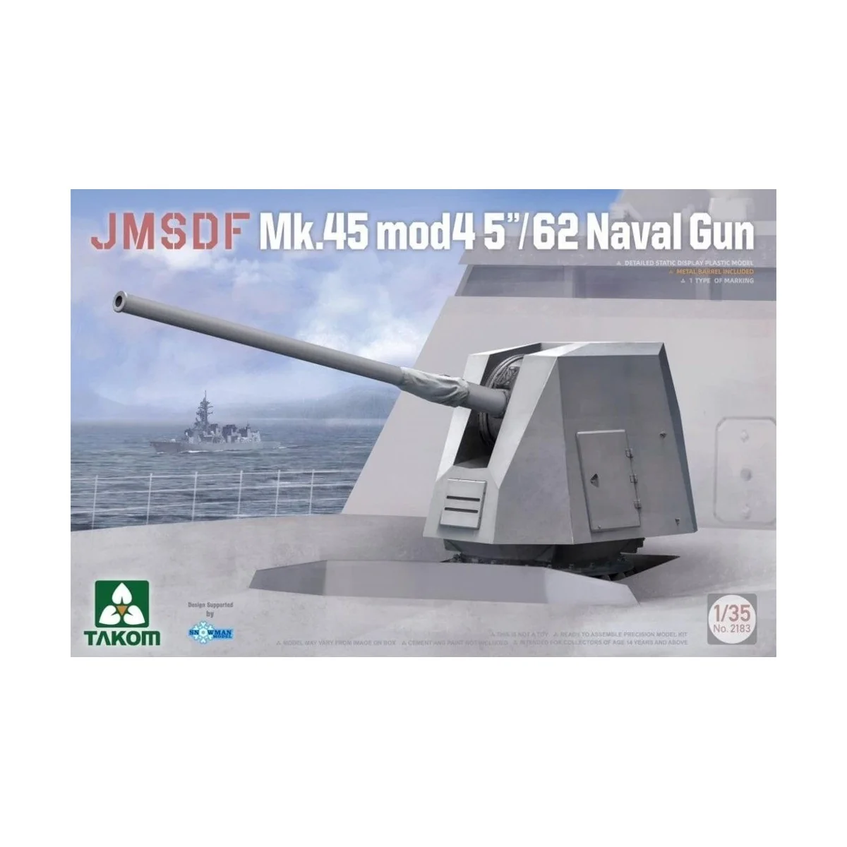 JMSDF Mk.45 mod45''/62, 1/35 - Takom TAK2183 JMSDF Mk.45 mod45''/62, 1/35 - Takom TAK2183