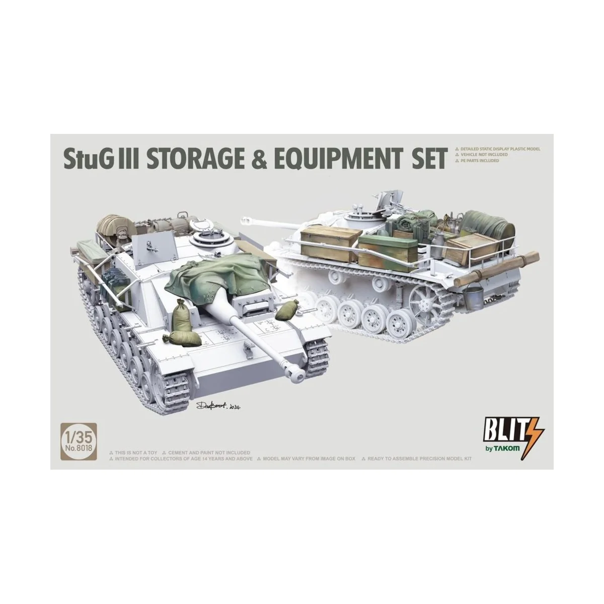 StuG III STORAGE & EQUIPMENT SET, 1/35 - Takom TAK8018