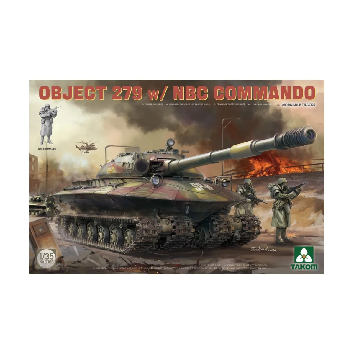 OBJECT 279 w/NBC COMMANDO, 1/35 - Takom TAK2188 OBJECT 279 w/NBC COMMANDO, 1/35 - Takom TAK2188