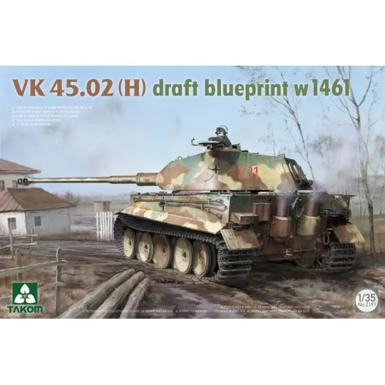 VK 45.02 (H) Draft Blueprint w 1461, 1/35 - Takom TAK2191