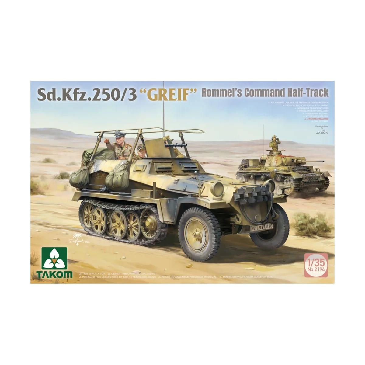 Sd.Kfz. 250/3 GREIF Rommel's Command Half-Track, 1/35 - Takom TAK2194