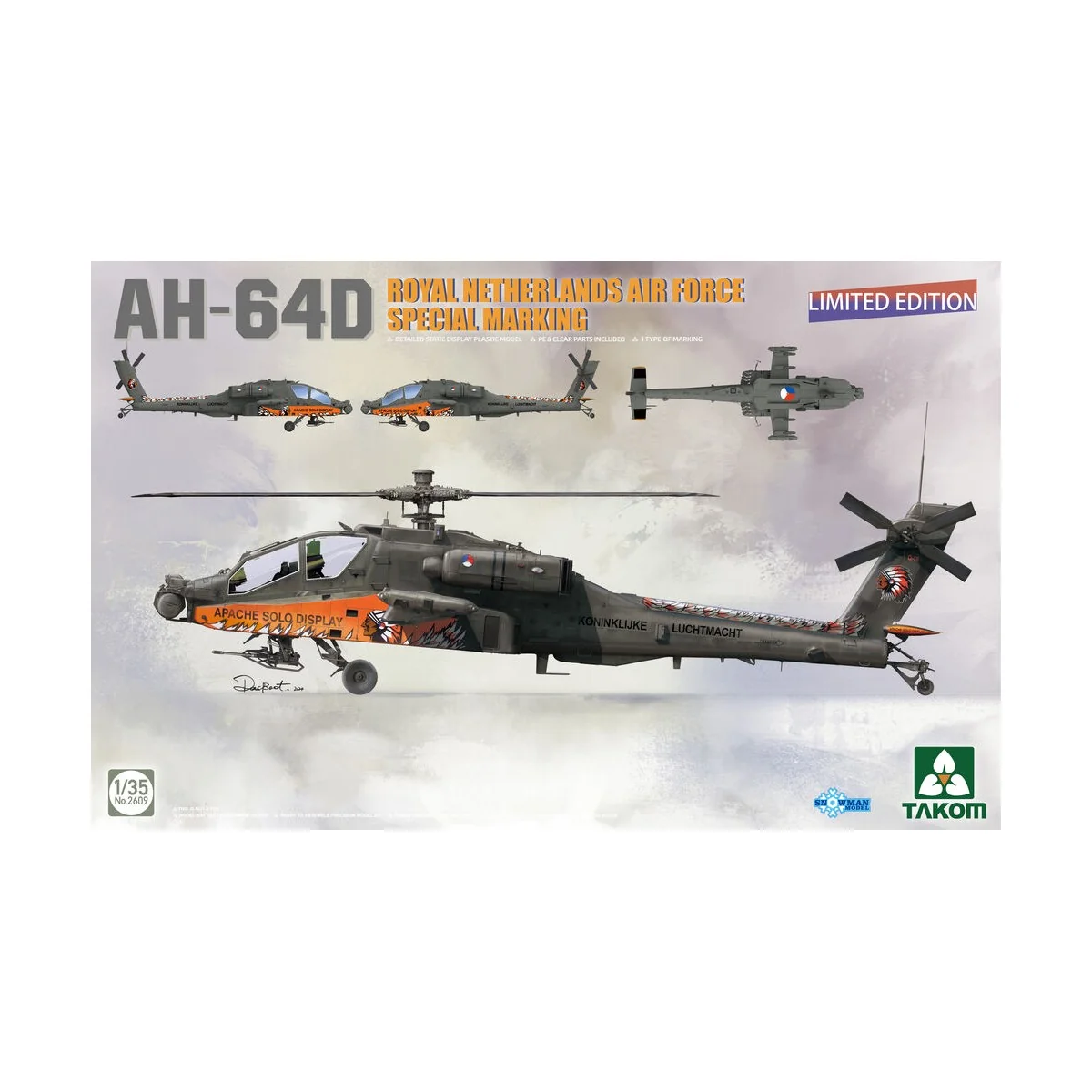 AH-64D Royal Netherlands Air Force Special Marking - Takom TAK2609