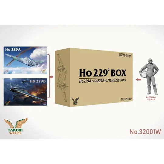 Ho 229² BOX Ho229A+Ho229B+1/16Ho229 Pilot (Limited edition) - Takom...