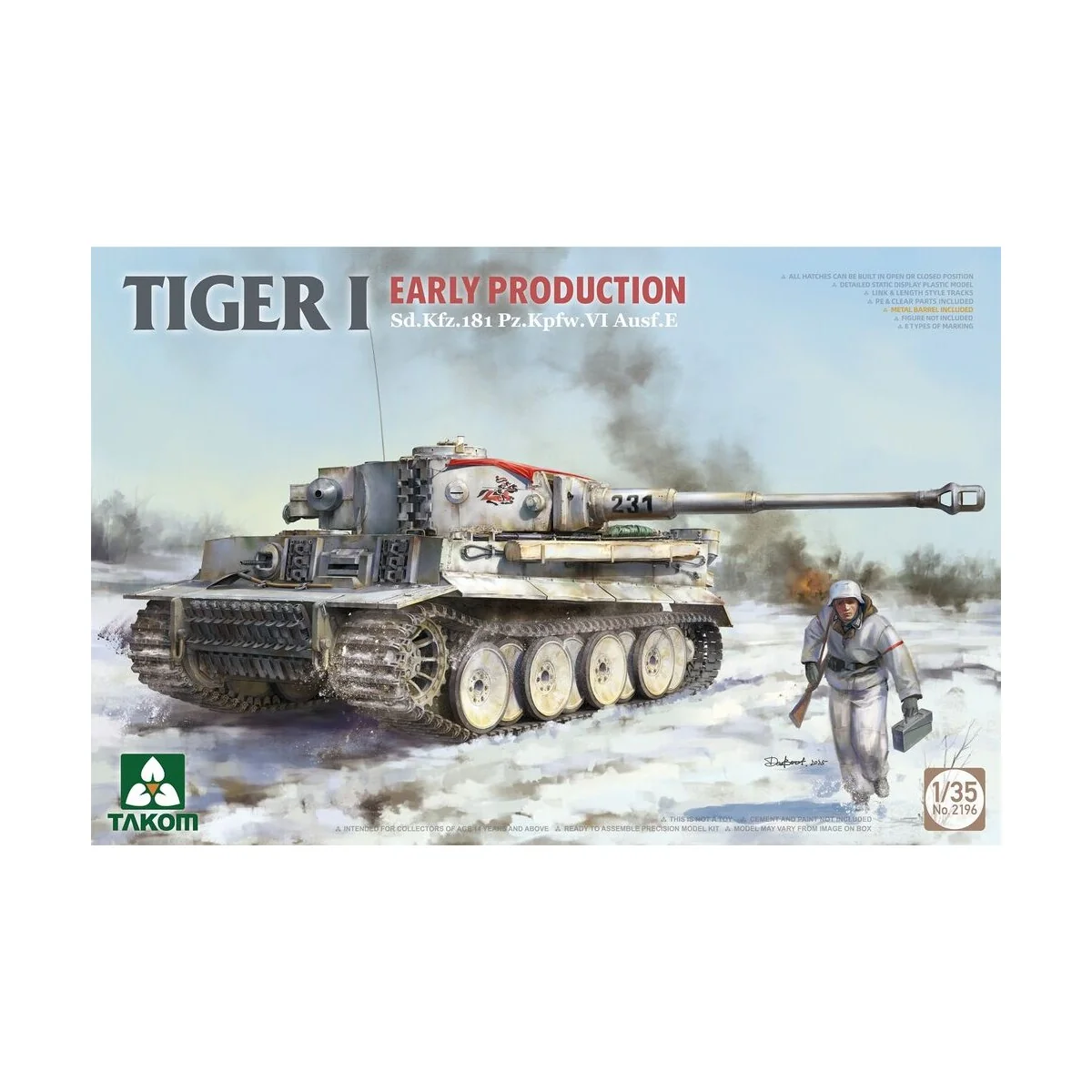 TIGER I EARLY-PRODUCTION Sd.Kfz.181 Pz.Kpfw.VI Ausf.E - Takom TAK2196
