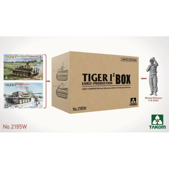 TIGER I EARLY-PRODUCTION² BOX, 1/35 - Takom TAK2195W TIGER I EARLY-PRODUCTION² BOX, 1/35 - Takom TAK2195W