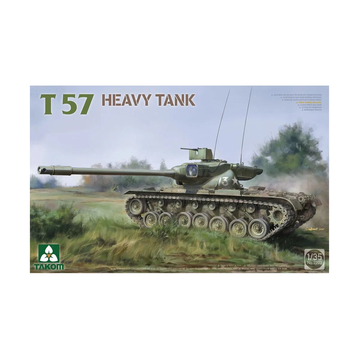 T57 Heavy Tank, 1/35 - Takom TAK2203 T57 Heavy Tank, 1/35 - Takom TAK2203