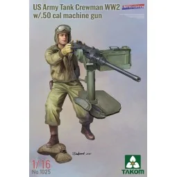 US Army Tank Crewman WW2 w/ .50 cal Machine Gun - Takom TAK1025