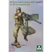 US Army Tank Crewman WW2 w/ .50 cal Machine Gun, 1/16 - Takom TAK1025