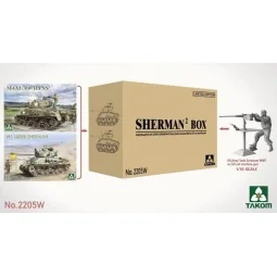 Sherman2 Box M4A1 (76w) HVSS + M1 Super Sherman + US Army Tank Crew...