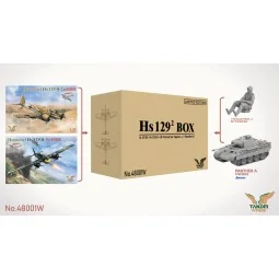 Hs 129² BOX Hs 129 B2+Hs 129 B3+3D Printed Set Figures x2+Panther A...