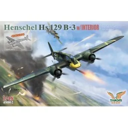 Henschel Hs 129 B-3 w/INTERIOR + BONUS (CLEAR PARTS) - Takom TAK48002