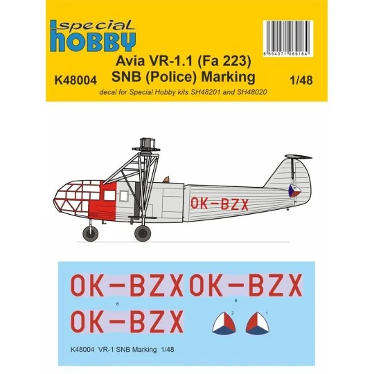 VR-1 SNB Marking Decal 1/48 - Special Hobby 100-K48004