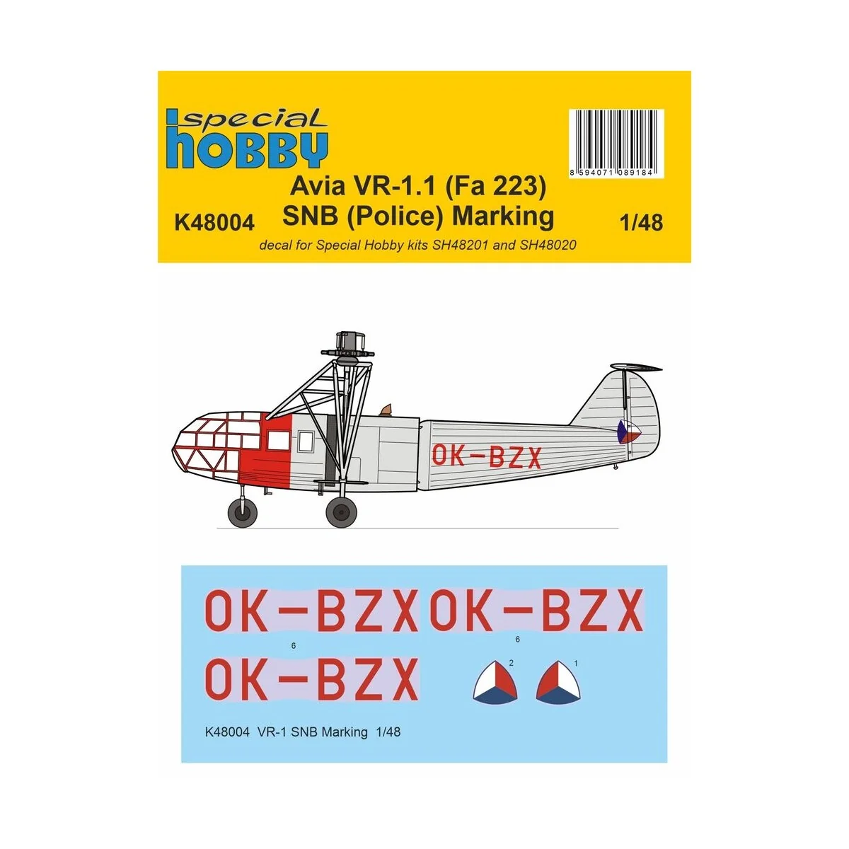 VR-1 SNB Marking Decal 1/48 - Special Hobby 100-K48004