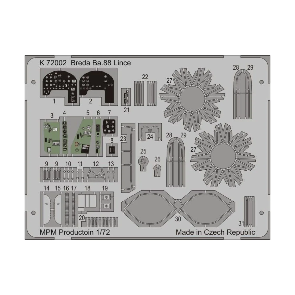 Breda Ba.88 Lince for MPM 72538, 1/72 - MPM 100-K72002