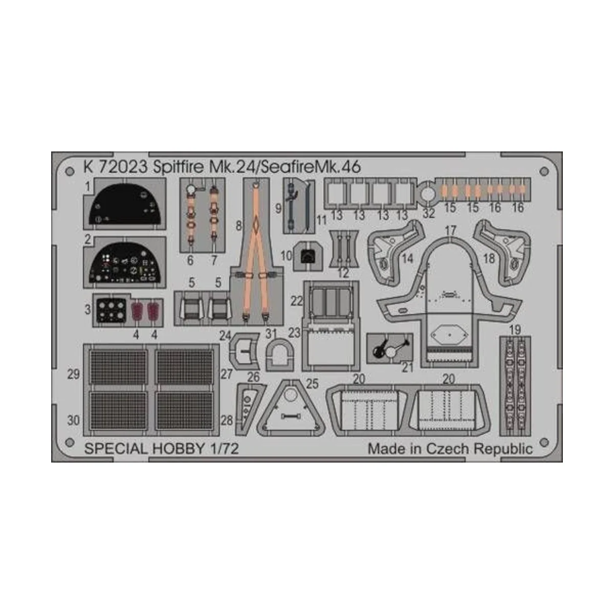 Spitfire Mk.24/Seafire Mk.46, 1/72 - MPM 100-K72023