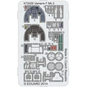 Vampire F Mk.3 Coloured photo-etched par - MPM 100-K72029