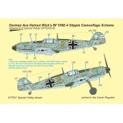 Bf 109E-4 German Ace H. Wick Decal Motley Camo, 1/72 - MPM 100-K72031