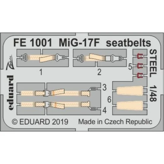 MiG-17F seatbelts STEEL for Hobby Boss, 1/48 - Eduard Accessories F...