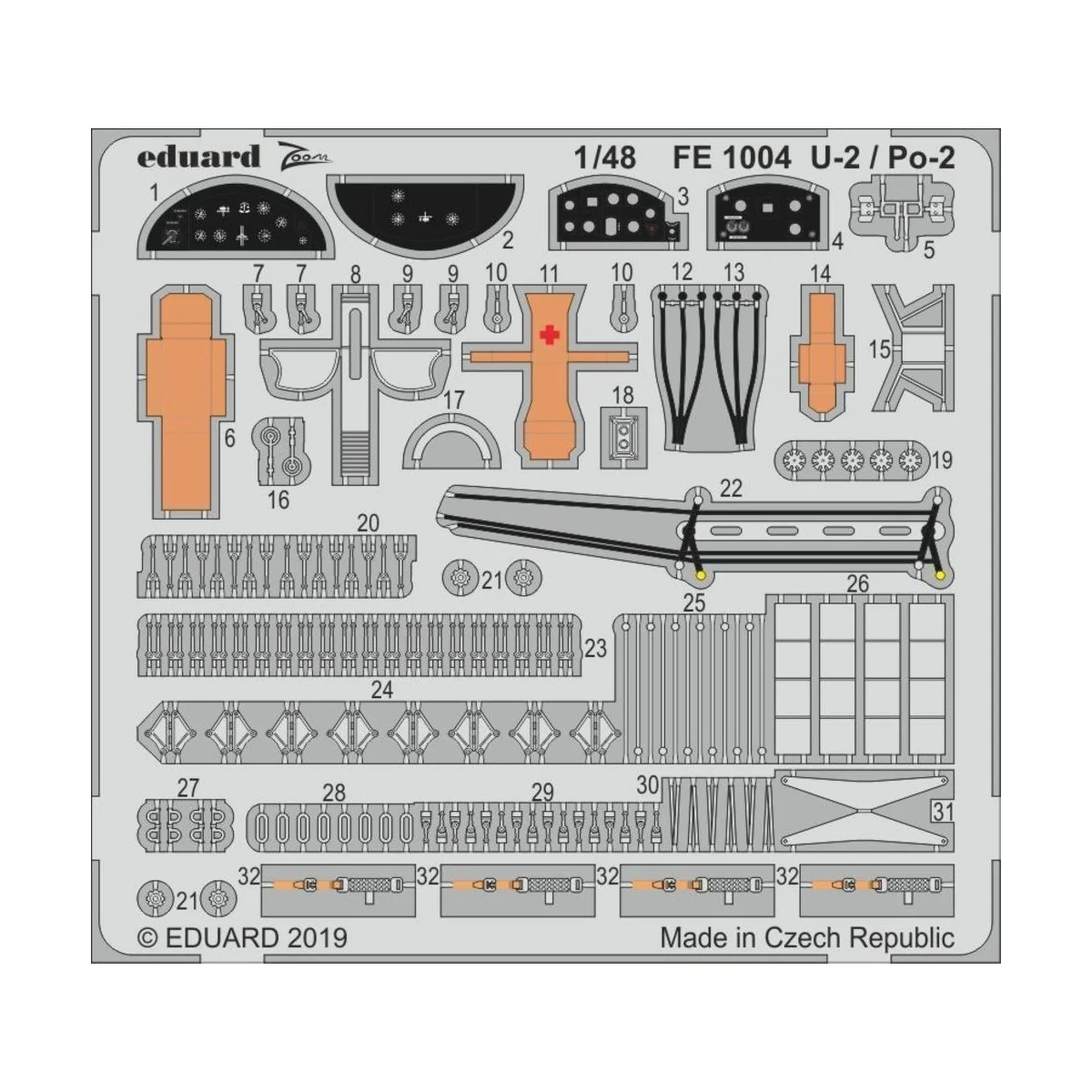 U-2 / Po-2 for ICM, 1/48 - Eduard Accessories FE1004