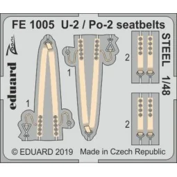 U-2 / Po-2 seatbelts STEEL for ICM, 1/48 - Eduard Accessories FE1005