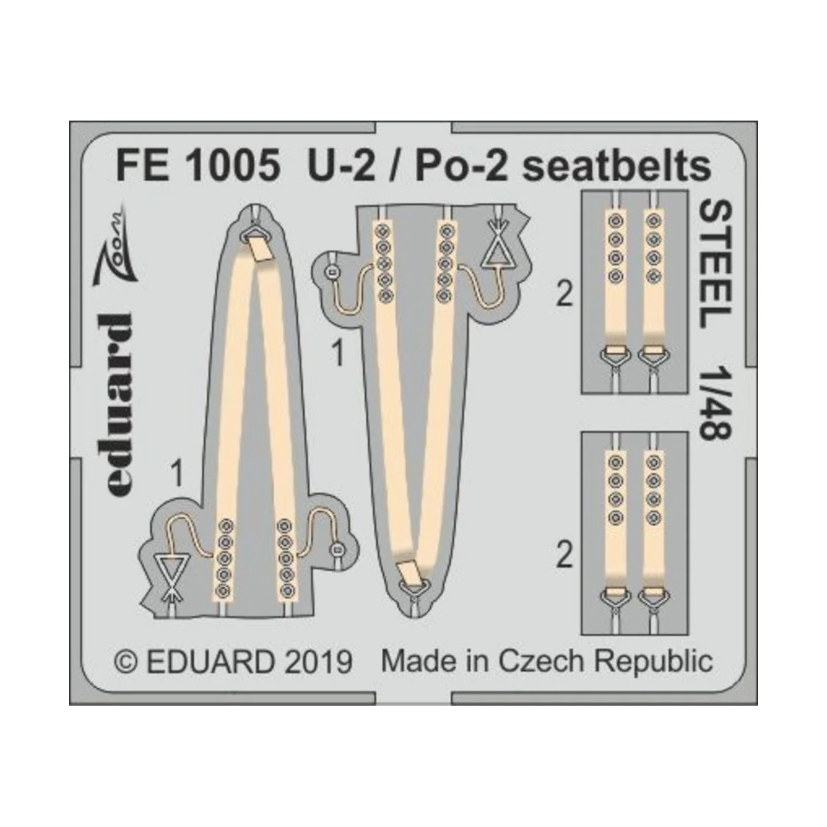 U-2 / Po-2 seatbelts STEEL for ICM - Eduard Accessories FE1005