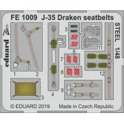 J-35 Draken seatbelts STEEL for Hasegawa, 1/48 - Eduard Accessories...