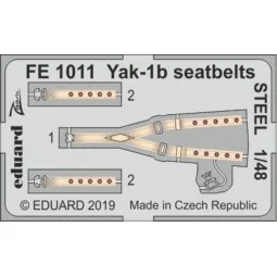 Yak-1b seatbelts STEEL for Zvezda - Eduard Accessories FE1011