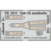 Yak-1b seatbelts STEEL for Zvezda, 1/48 - Eduard Accessories FE1011 Yak-1b seatbelts STEEL for Zvezda, 1/48 - Eduard Accessories FE1011
