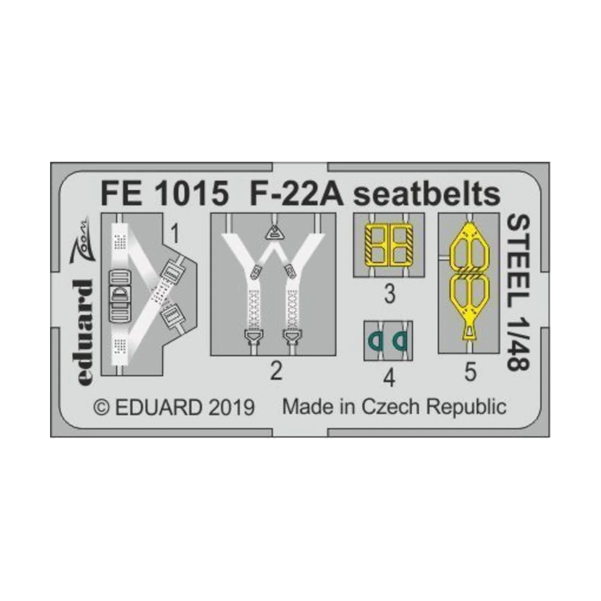 F-22A seatbelts STEEL for Hasegawa - Eduard Accessories FE1015